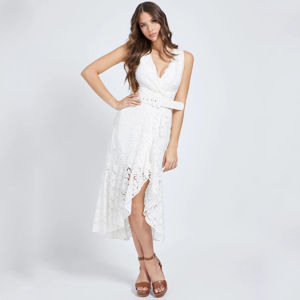 Guess dámské bílé šaty - M (TWHT)